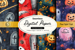 Halloween seamless digital paper Product Image 1