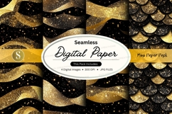 Elegant golden waves seamless pattern Product Image 1