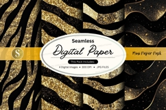 Golden zebra stripes seamless pattern Product Image 1