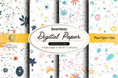 Seamless digital paper - mini paper pack digital paper Product Image 1