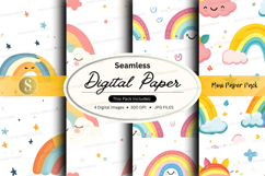 Seamless rainbow digital paper Product Image 1