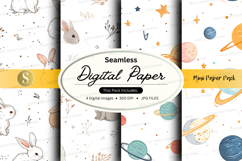 Seamless digital paper - mouse paper pack digital paper Product Image 1