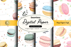 Seamless digital paper - macaron pattern Product Image 1