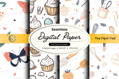 Seamless digital paper - mini paper pack digital paper Product Image 1