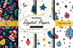 Seamless digital paper - festive ornaments Product Image 1
