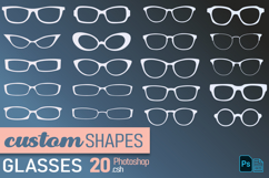 Eye glasses shapes for Photoshop, .csh file Product Image 1