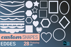 Scallop edge shapes for Photoshop, .csh file Product Image 1
