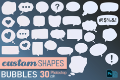 Speech bubbles shapes for Photoshop, .csh file Product Image 1