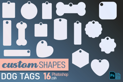 Dog tag shapes for Photoshop, .csh file Product Image 1