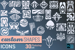 Art nouveau icon shapes for Photoshop, .csh file Product Image 1