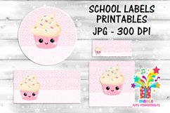 Cupcake School Labels Printables Product Image 2