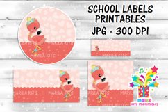 Flamingo School Labels Printables #2 Product Image 2