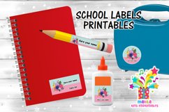 Floral School Labels Printables Product Image 1