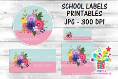 Floral School Labels Printables Product Image 2