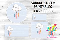 boho cloud School Labels Printables Product Image 2