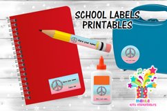 Peace sign School Labels Printables Product Image 1