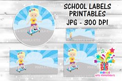 Skater girl school Labels Printables #2 Product Image 2