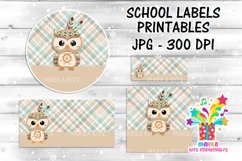 Tribal owl school Labels Printables Product Image 2