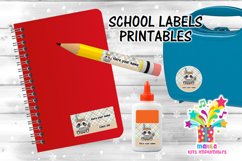 tribal raccoon school Labels Printables Product Image 1