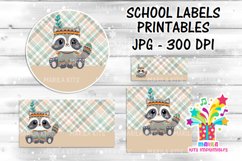 tribal raccoon school Labels Printables Product Image 2