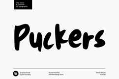 Puckers - Experimental Handwritten Font Product Image 1