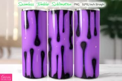 Halloween Black Dripping Tumbler|Inflated Slime Sublimation Product Image 1