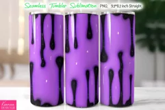 Halloween Black Dripping Tumbler|Inflated Slime Sublimation Product Image 2