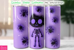 Inflated Halloween Tumbler|Spiders and Monster Sublimation Product Image 1