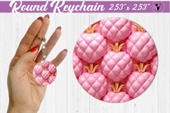 Round keychain sublimation | 3D Puff Product Image 1