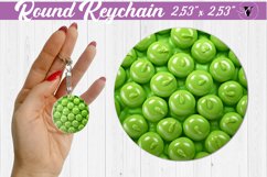 Round keychain sublimation | 3D Puff Product Image 1