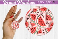 Round keychain sublimation | 3D Puff Product Image 1