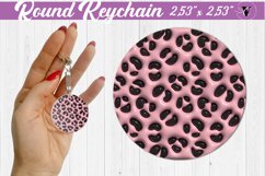 Round keychain sublimation | 3D Puff Product Image 1