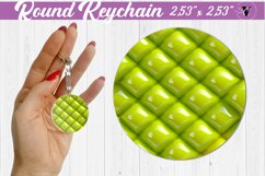 Round keychain sublimation | 3D Puff Product Image 1