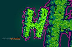 Puff organic cannabis smoke H letter logo Product Image 1