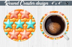 Round Coaster | Puff | 3D coaster Product Image 1