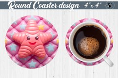 Round Coaster | Puff | 3D coaster Product Image 1