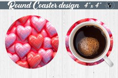 Round Coaster | Puff | 3D coaster Product Image 1