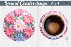 Round Coaster | Puff | 3D coaster Product Image 1
