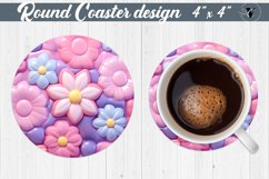 Round Coaster | Puff | 3D coaster Product Image 1