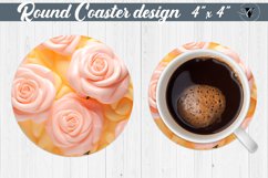 Round Coaster | Puff | 3D coaster Product Image 1