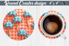 Round Coaster | Puff | 3D coaster Product Image 1