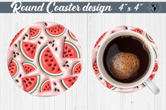Round Coaster | Puff | 3D coaster Product Image 1