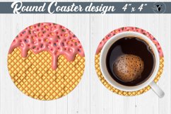 Round Coaster | Puff | 3D coaster Product Image 1