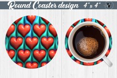 Round Coaster | Puff | 3D coaster Product Image 1