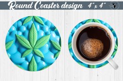 Round Coaster | Puff | 3D coaster Product Image 1
