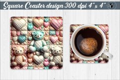 Square Coaster | Puff | 3D coaster Product Image 1