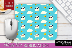 Pug Dog Mouse Pad Sublimation Cute Chibi Puppy Mousepad PNG Product Image 1