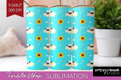 Pug Dog Tumbler Wrap Cute Chibi Puppy Tumbler PNG Product Image 1