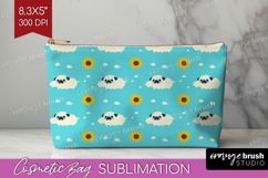 Pug Dog Cosmetic Bag Cute Chibi Puppy Makeup Bag PNG Product Image 1