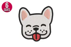 Pug Face Dog Machine Embroidery Design | Digital Pattern Product Image 1